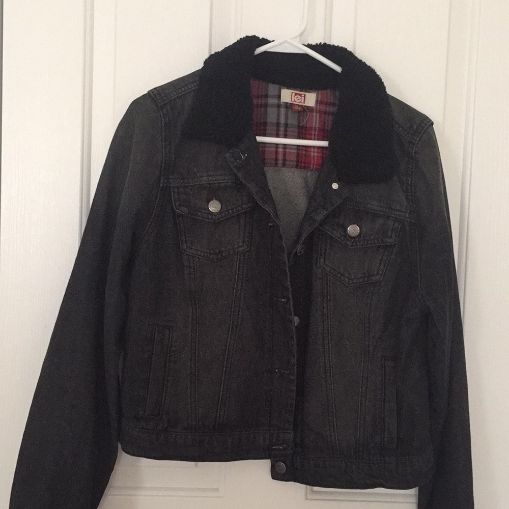 Black denim jacket